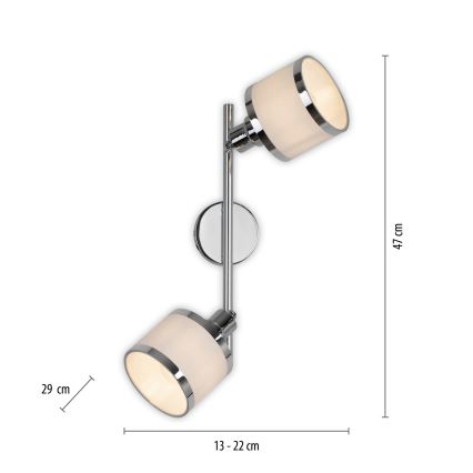 Leuchten Direkt 15372-17 - Bodové svítidlo ACCOR 2xE14/25W/230V