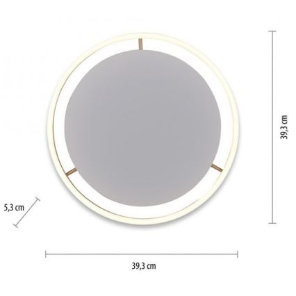 Leuchten Direkt 15391-60 - LED Stmívatelné stropní svítidlo RITUS LED/20W/230V mosaz