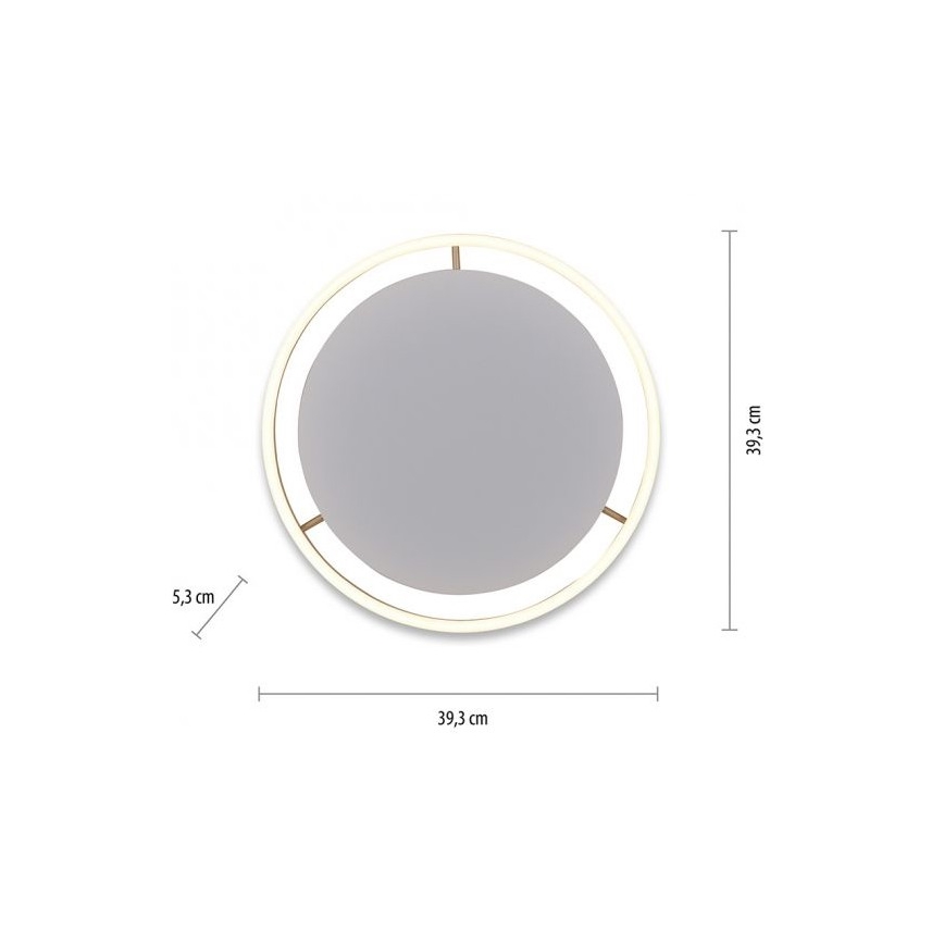 Leuchten Direkt 15391-60 - LED Stmívatelné stropní svítidlo RITUS LED/20W/230V mosaz