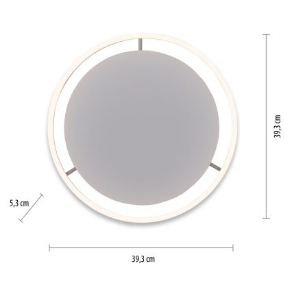 Leuchten Direkt 15391-95 - LED Stmívatelné stropní svítidlo RITUS LED/20W/230V matný chrom