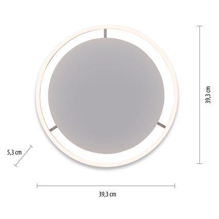 Leuchten Direkt 15391-95 - LED Stmívatelné stropní svítidlo RITUS LED/20W/230V chrom