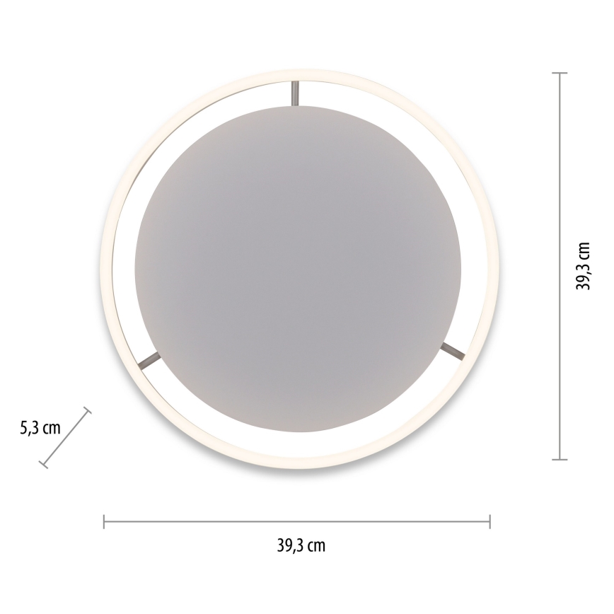 Leuchten Direkt 15391-95 - LED Stmívatelné stropní svítidlo RITUS LED/20W/230V matný chrom