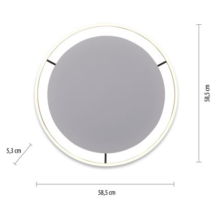 Leuchten Direkt 15392-13 - LED Stmívatelné stropní svítidlo RITUS LED/28W/230V černá