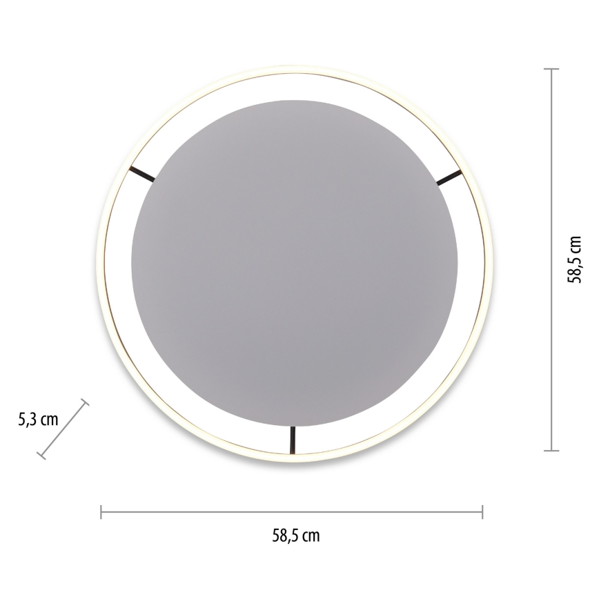 Leuchten Direkt 15392-13 - LED Stmívatelné stropní svítidlo RITUS LED/28W/230V černá