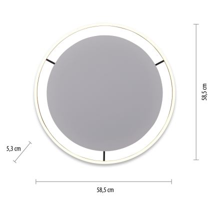 Leuchten Direkt 15392-13 - LED Stmívatelné stropní svítidlo RITUS LED/30W/230V černá