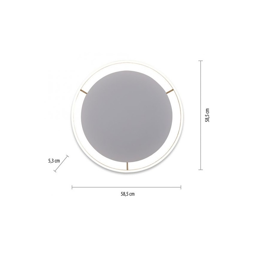 Leuchten Direkt 15392-60 - LED Stmívatelné stropní svítidlo RITUS LED/30W/230V mosaz