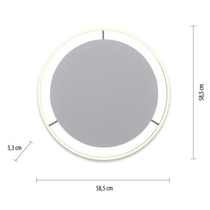 Leuchten Direkt 15392-95 - LED Stmívatelné stropní svítidlo RITUS LED/30W/230V matný chrom