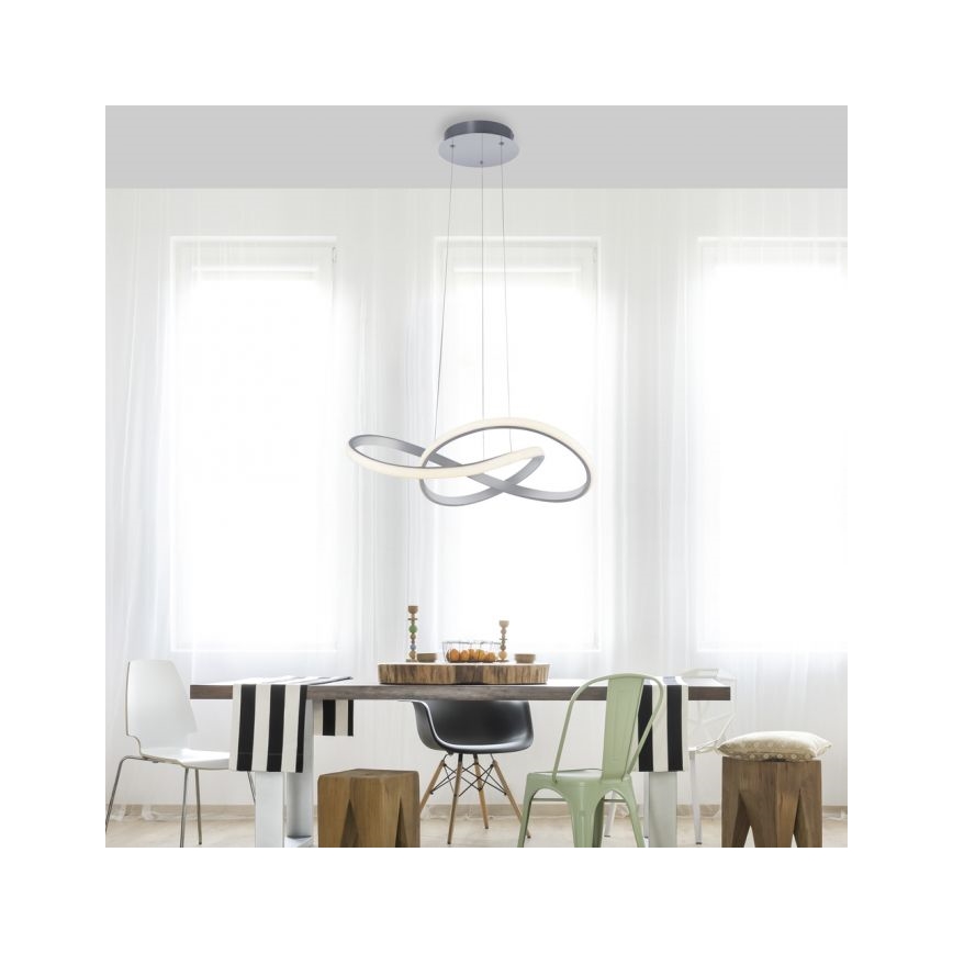Leuchten Direkt 15402-95 - LED Stmívatelný lustr na lanku MARIA LED/25W/230V matný chrom