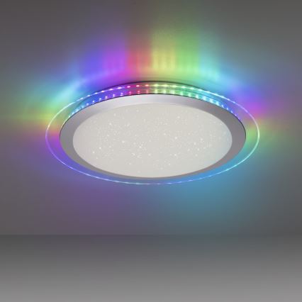 Leuchten Direkt 15411-21- LED RGB Stmívatelné stropní svítidlo CYBA LED/26W/230V + dálkové ovládání