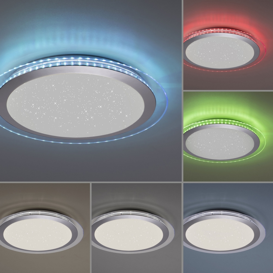 Leuchten Direkt 15411-21- LED RGB Stmívatelné stropní svítidlo CYBA LED/26W/230V + dálkové ovládání