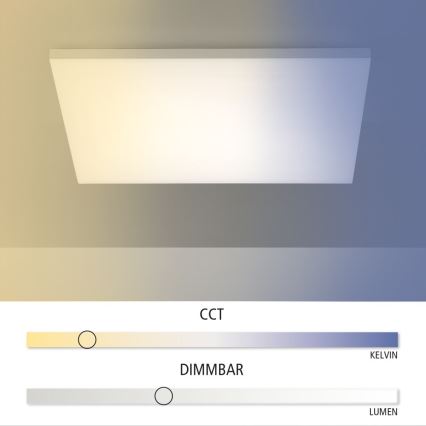 Leuchten Direkt 15552-16 - LED Stmívatelné stropní svítidlo CANVAS LED/40W/230V + dálkové ovládání