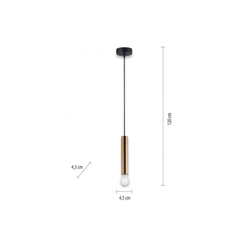 Leuchten Direkt 15617-60 - Lustr na lanku BRUNA 1xE27/60W/230V mosaz