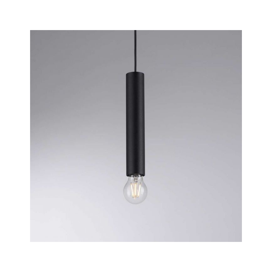 Leuchten Direkt 15618-18 - Lustr na lanku BRUNA 3xE27/60W/230V černá