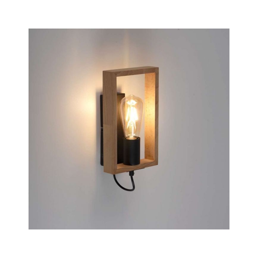 Leuchten Direkt 15654-18 - Nástěnné svítidlo FRANKY 1xE27/60W/230V akácie