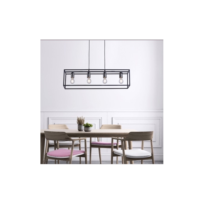 Leuchten Direkt 15854-18 - Lustr na lanku FABIO 4xE27/60W/230V