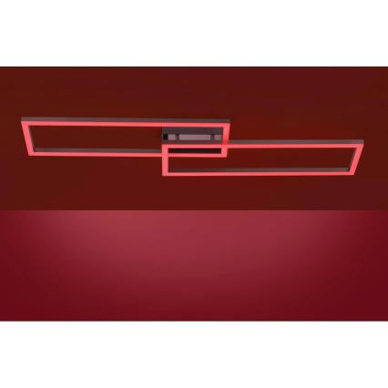 Leuchten Direkt 16430-55 - LED RGBW Stmívatelné stropní svítidlo MAXI 2xLED/18W/230V 2700-5000K matný chrom + dálkové ovládání