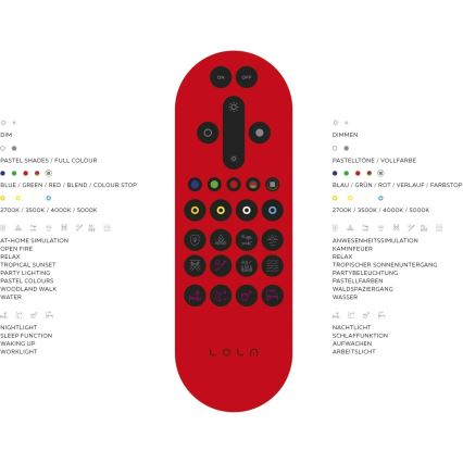 Leuchten Direkt 16430-55 - LED RGBW Stmívatelné stropní svítidlo MAXI 2xLED/18W/230V 2700-5000K matný chrom + dálkové ovládání
