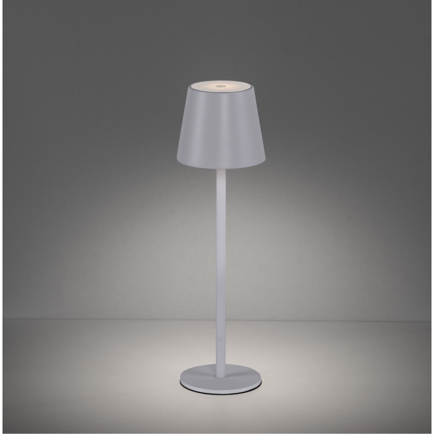 Leuchten Direkt 19250-16 - LED Venkovní stmívatelná nabíjecí stolní lampa EURIA LED/3W/5V 2600 mAh IP54 bílá