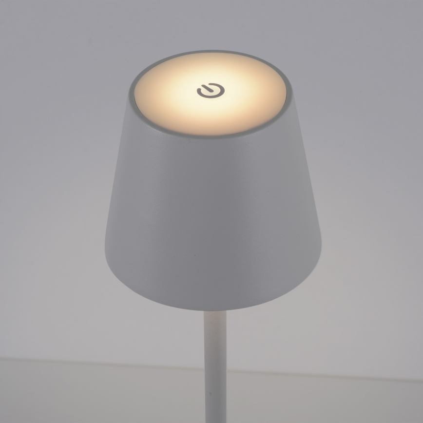 Leuchten Direkt 19250-16 - LED Venkovní stmívatelná nabíjecí stolní lampa EURIA LED/3W/5V 2600 mAh IP54 bílá