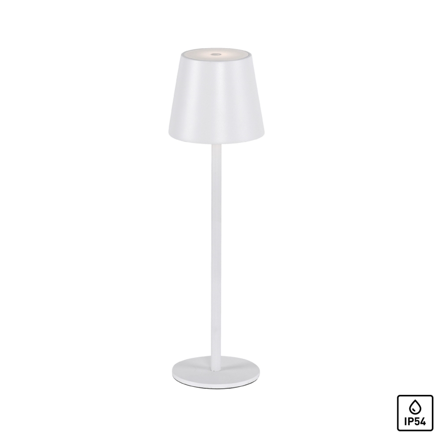Leuchten Direkt 19250-16 - LED Venkovní stmívatelná nabíjecí stolní lampa EURIA LED/3W/5V 2600 mAh IP54 bílá