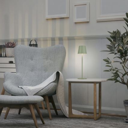 Leuchten Direkt 19250-43 - LED Venkovní stmívatelná nabíjecí stolní lampa EURIA LED/3W/5V IP54 zelená