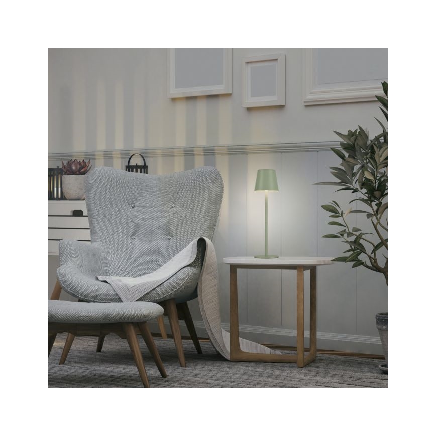Leuchten Direkt 19250-43 - LED Venkovní stmívatelná nabíjecí stolní lampa EURIA LED/3W/5V IP54 zelená