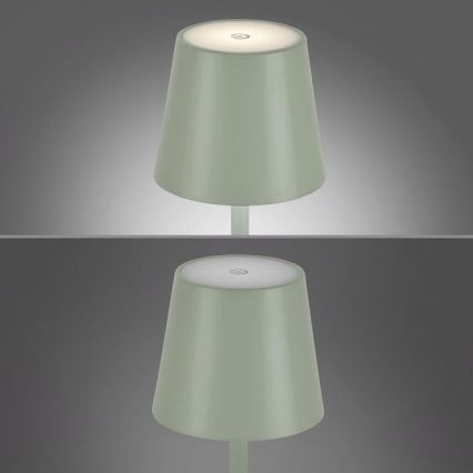 Leuchten Direkt 19250-43 - LED Venkovní stmívatelná nabíjecí stolní lampa EURIA LED/3W/5V IP54 zelená