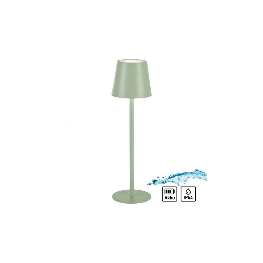 Leuchten Direkt 19250-43 - LED Venkovní stmívatelná nabíjecí stolní lampa EURIA LED/3W/5V IP54 zelená