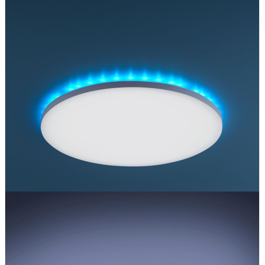 Leuchten Direkt 15602-16 - LED RGBW Stmívatelné stropní svítidlo GUSTAV LED/20,3W/230V + LED/1,8W 2700-5000K + dálkové ovládání