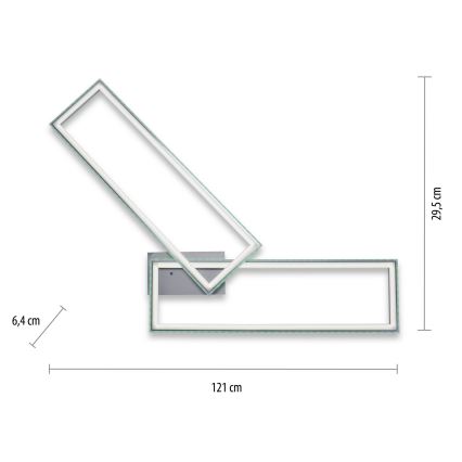 Leuchten Direkt 14635-55 - LED RGB Stmívatelné stropní svítidlo FELIX LED/34,5W/230V + dálkové ovládání