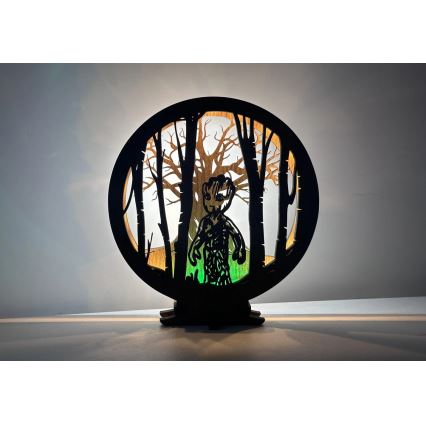 Li-Go 23613/DUB2 - LED Stmívatelná stolní dekorace LED/12W/230V 20x22 cm dub/Grut