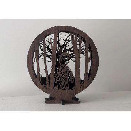 Li-Go 23613/DUB2 - LED Stmívatelná stolní dekorace LED/12W/230V 20x22 cm dub/Grut