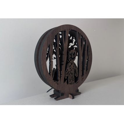 Li-Go 23613/DUB2 - LED Stmívatelná stolní dekorace LED/12W/230V 20x22 cm dub/Grut