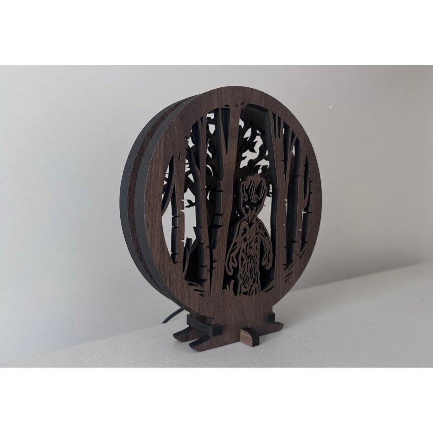 Li-Go 23613/DUB2 - LED Stmívatelná stolní dekorace LED/12W/230V 20x22 cm dub/Grut