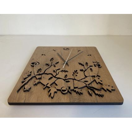 Li-Go 5499/DUB2 - Nástěnné hodiny 1xAA 40x40 cm dub