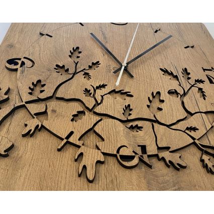 Li-Go 5499/DUB2 - Nástěnné hodiny 1xAA 40x40 cm dub