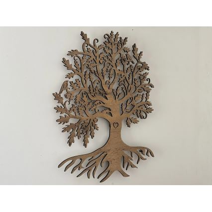 Li-Go 5729/DUB2 - LED Nástěnná dekorace se senzorem pohybu LED/10W/5V 90x110 cm dub