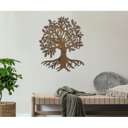 Li-Go 5732/DUB/S2 - LED Stmívatelná nástěnná dekorace LED/10W/5V 20000 mAh 68x80 cm dub