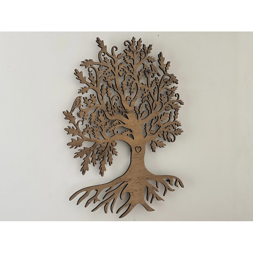 Li-Go 5732/DUB/S2 - LED Stmívatelná nástěnná dekorace LED/10W/5V 20000 mAh 68x80 cm dub