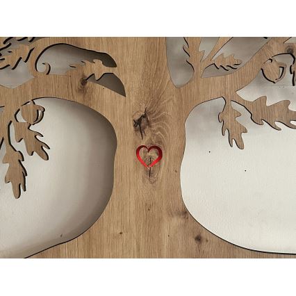 Li-Go 5739/DUB2 - LED Stmívatelná nástěnná dekorace LED/10W/230V 68x80 cm dub