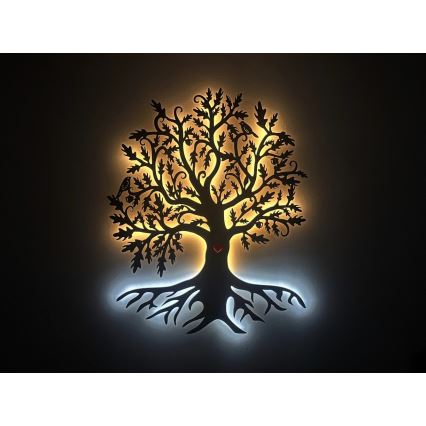 Li-Go 5742/DUB2 - LED Stmívatelná nástěnná dekorace LED/10W/230V 90x110 cm dub