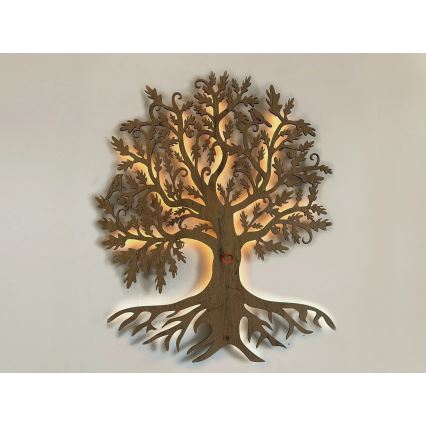 Li-Go 5742/DUB2 - LED Stmívatelná nástěnná dekorace LED/10W/230V 90x110 cm dub