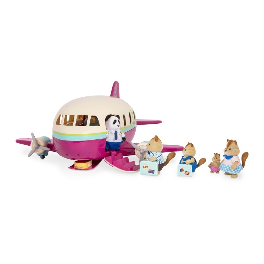 Li'l Woodzeez - Hrací set letadlo s doplňky
