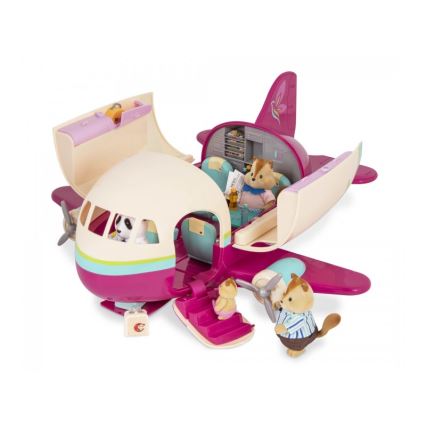 Li'l Woodzeez - Hrací set letadlo s doplňky