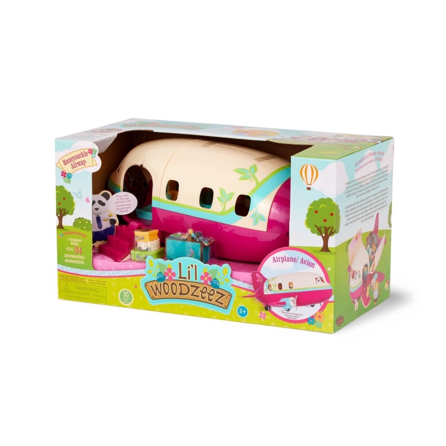 Li'l Woodzeez - Hrací set letadlo s doplňky