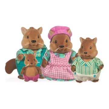 Li'l Woodzeez - Set postaviček BUSTLEBERRY rodina veverek