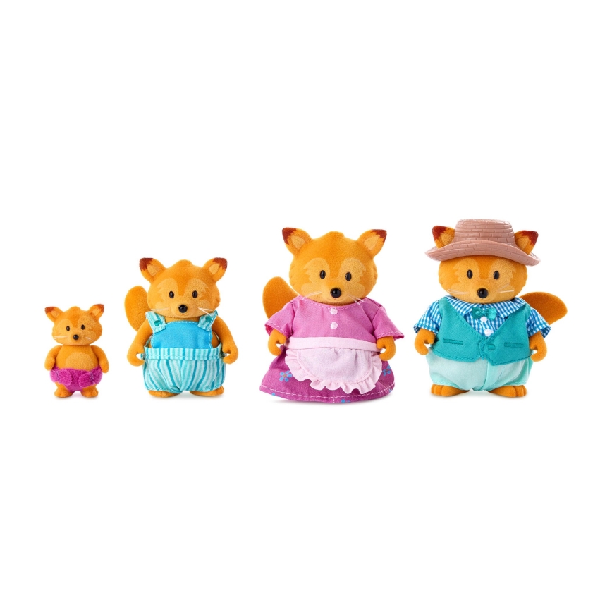 Li'l Woodzeez - Set postaviček TIPPYTAIL rodina lišek