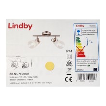 Lindby - Koupelnové nástěnné svítidlo KARA 2xG9/5W/230V IP44
