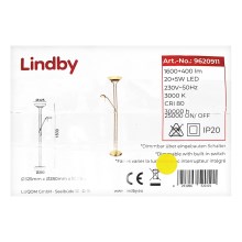 Lindby - LED Stmívatelná stojací lampa YVETA LED/20W/230V + LED/5W/230V