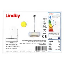Lindby - LED Stmívatelný lustr na lanku AMON 3xLED/12W/230V
